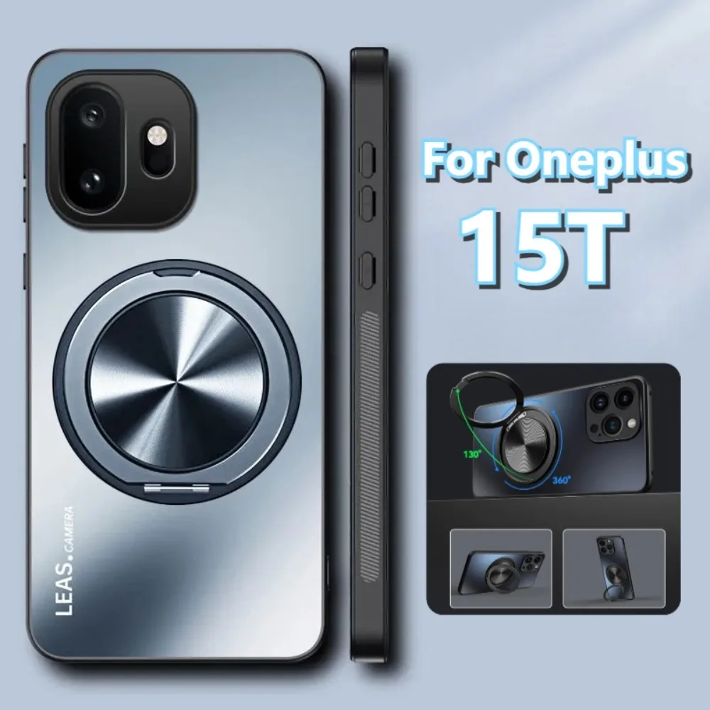 AG Mattierte Auto-Magnetring-Ständerhülle für OnePlus 15T 15 13T 13 ACE 6 6T 5 3/2 V Pro Turbo 6 6V Kameraschutzhülle