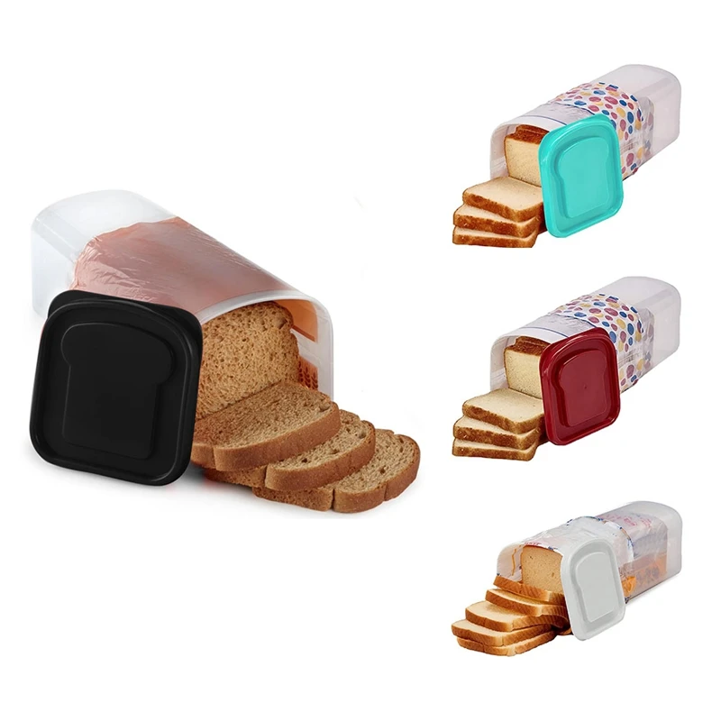 

Прозрачная коробка для хлеба LJL, пластиковый контейнер для хранения тостов и свежести с крышкой, контейнер для хлеба