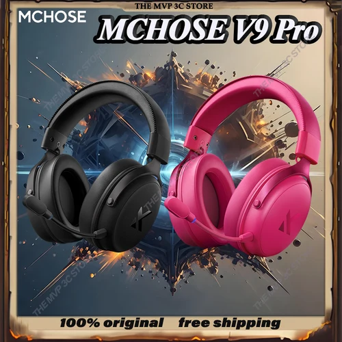 Imagen 1 del producto Nuevo lanzamiento MCHOSE V9 Pro, auriculares para juegos personalizados, auriculares trimodos para deportes electrónicos, música, reducción activa de ruido, larga resistencia