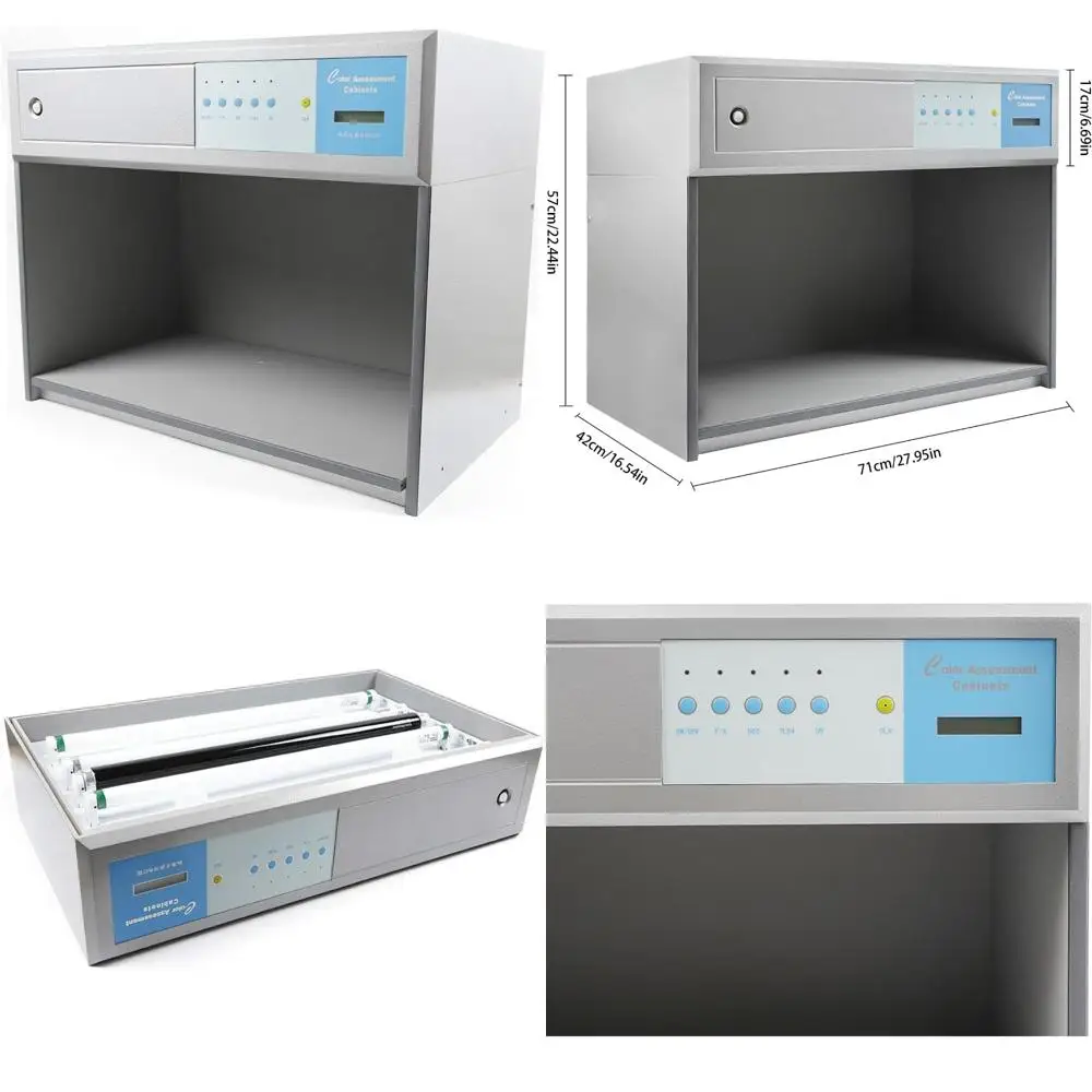 4-Color Light Assessment Cabinet for Accurate Textile and Material Color Matching