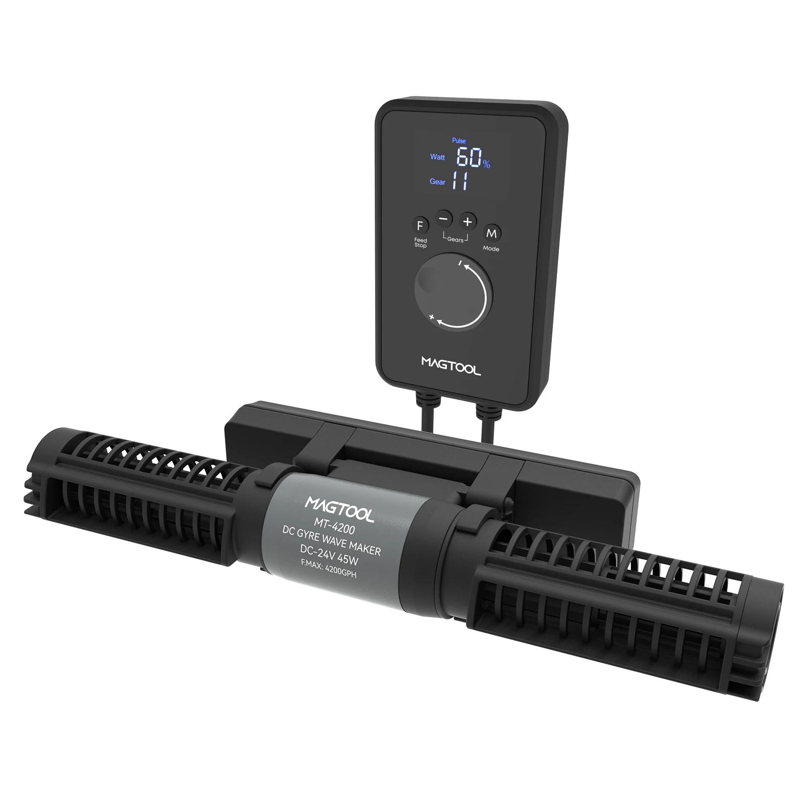 

MagTool Aquarium DC Gyre Wave Maker 1600-4200GPH Adjustable Sine Wave Technology Crossflow Wave Machine