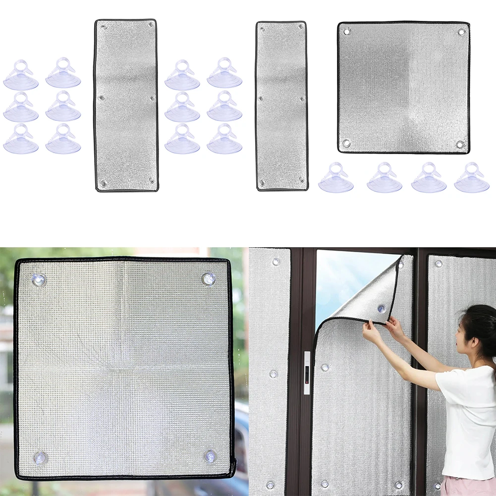 1pc Window Sun Shade Film Double-Layer Aluminum Foil Insulation Film For Sunshine Room Anti-UV Sun Protection Film UV Protection