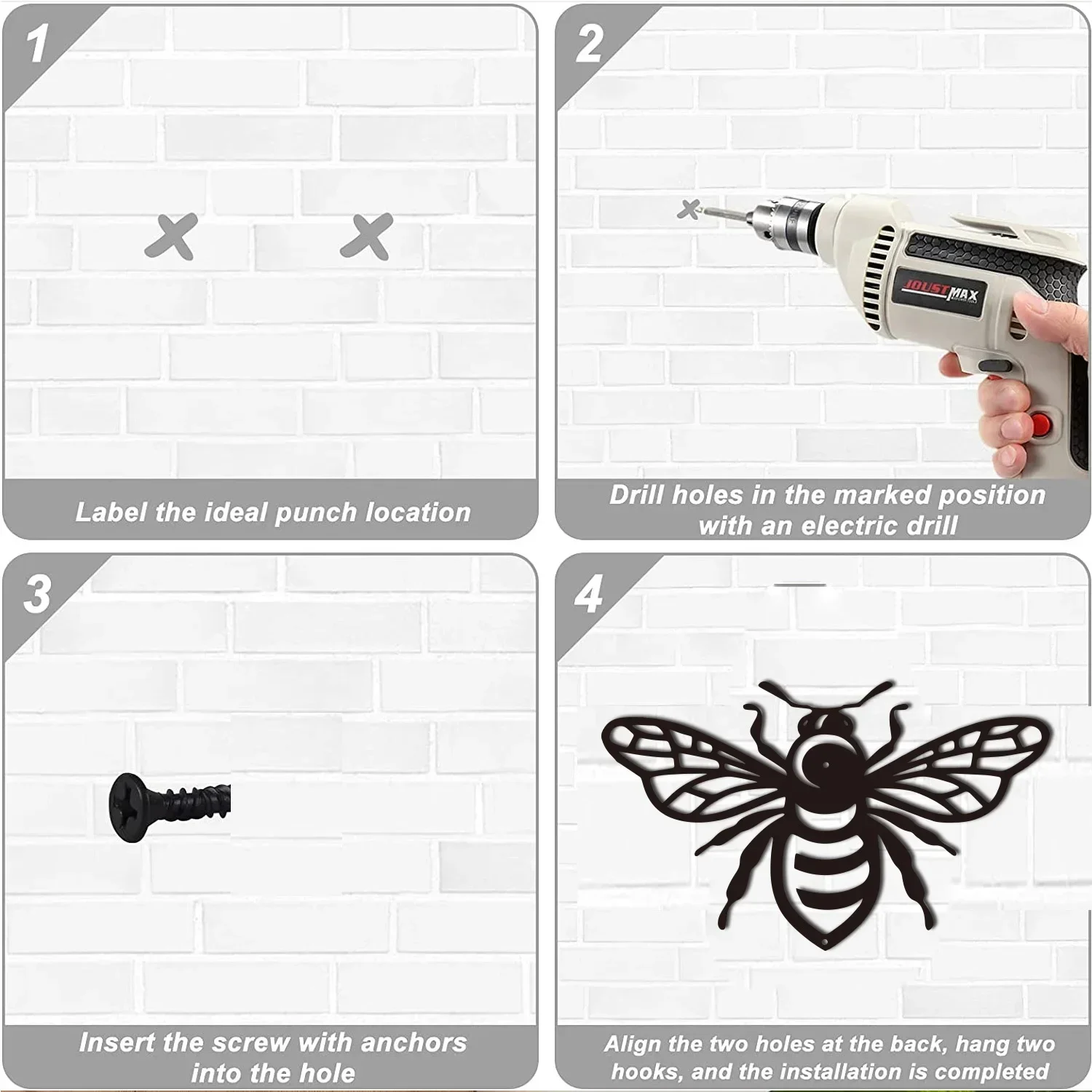 CIFBUY Deco Metal Honey Bee Home DecorMetal Wall Art Decor para Porco Jardim Abelha HiveBee Amantes GiftBee Keepers Apiário Sign