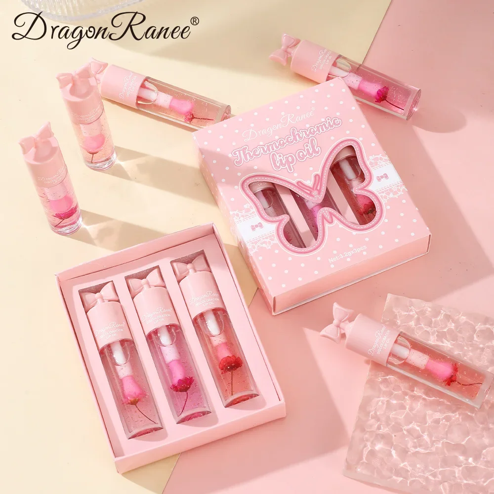 مجموعة ملمع شفاه متغيرة درجة الحرارة تدوم طويلاً مقاوم للماء غير لاصق كوب تغيير لون الشفاه الصقيل ترطيب أحمر الشفاه السائل غير لزج #5