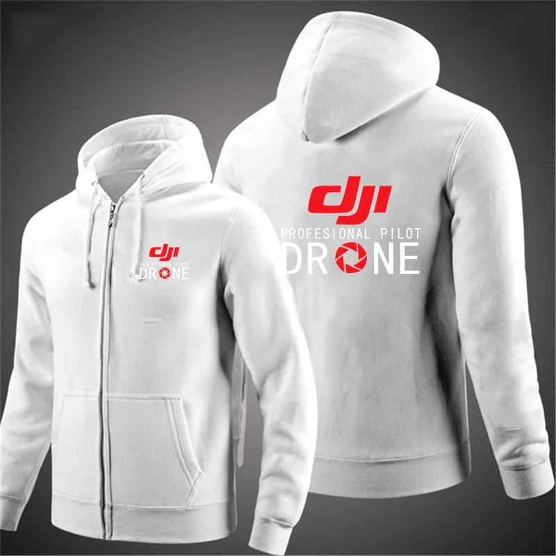 Dji Professional Pilot Drone 2024 Winter Men Zipper Hoodie High-quality Three-color Style Causal Comfortable Harajuku Sports Top