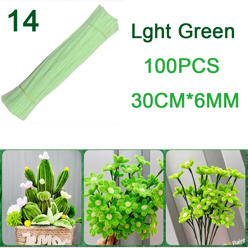 Kleurrijke Chenille-stengels, pijpenragers, pluche, glitterstengels, draadstokjes, DIY-pijpenragers, haarbloemen, handgemaakt knutselcadeau