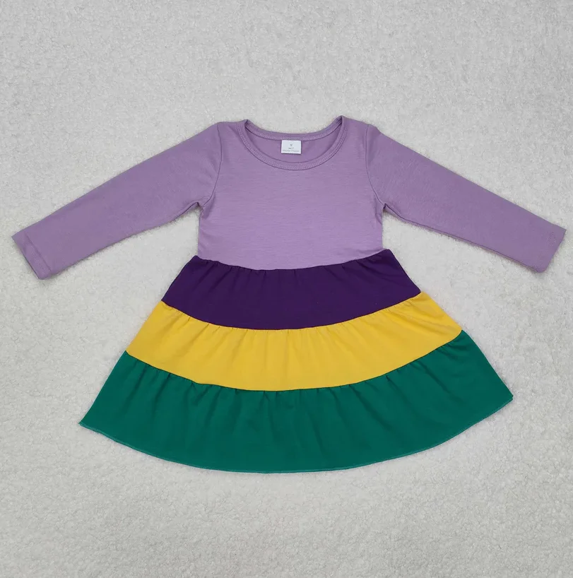 

Bulk Wholesale Clothes Purple Green Yellow Stripe Mardi Gras Sibling Matching Outfits