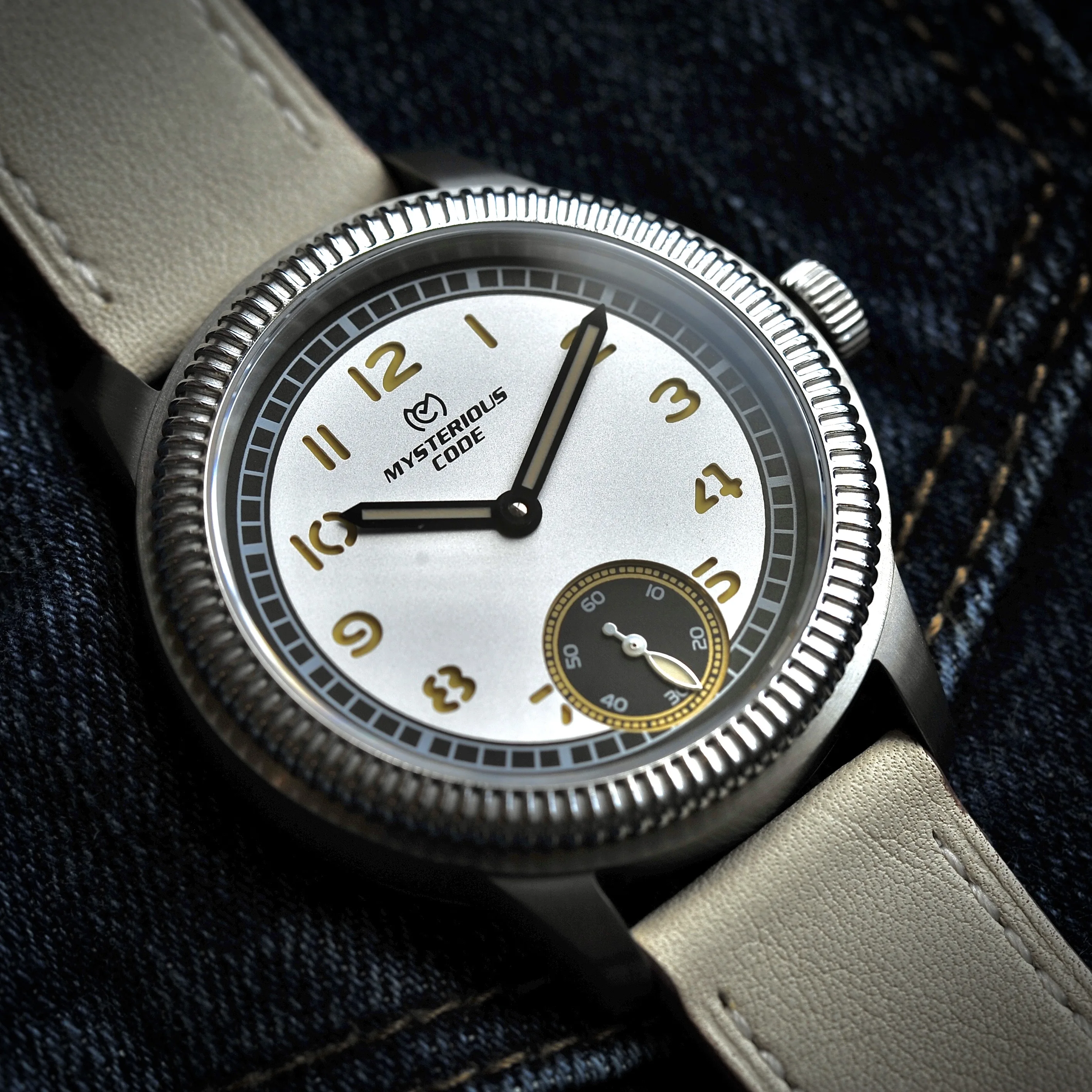 

Sapphire Crystal Mechanical Watch Classic Retro Titanium Men Wristwatch Luminous Waterproof Leather Strap Transparent Case Back