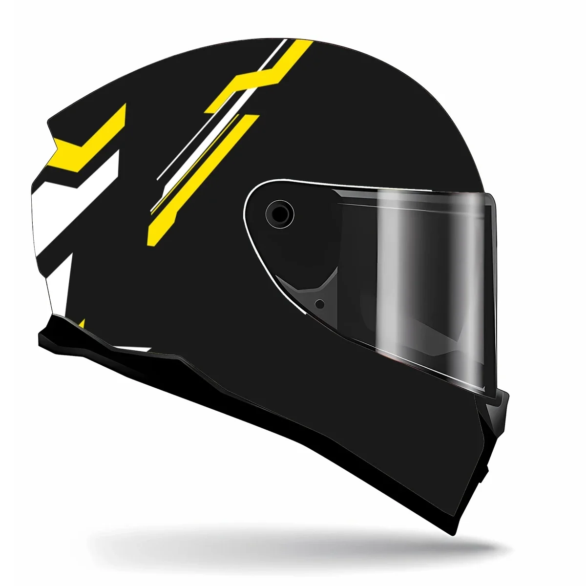 Abstract Black and Yellow Full Helmet Wrap Sticker Motorcycle Helmet Racing Graphic Decal Vinyl Wrap Helmet Decor Sticker