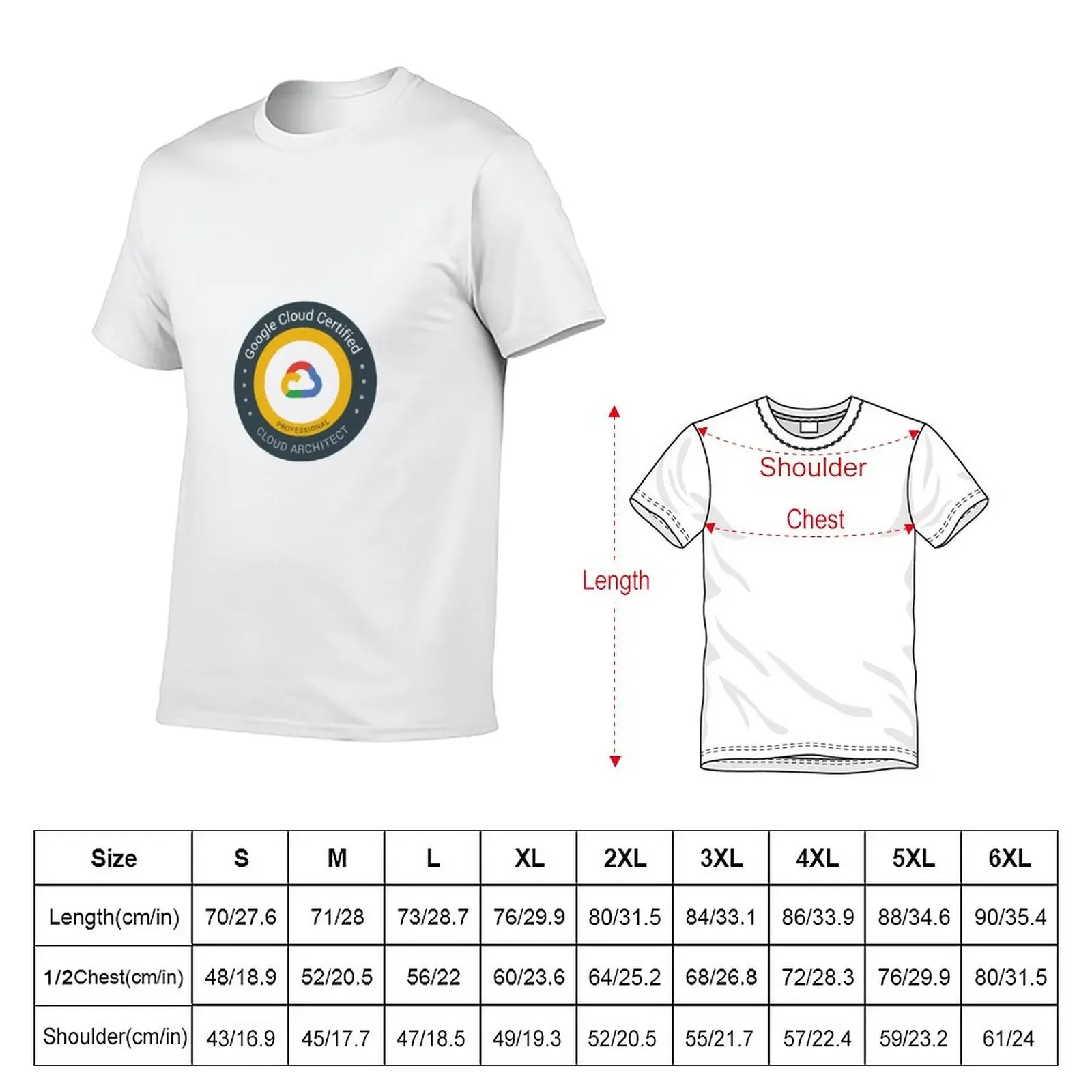 Google Cloud Certified Professional Cloud Architect T-Shirt animal prinfor boys summer tops mens graphic t-shirts funny