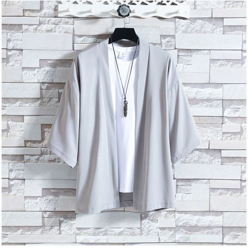 Ice Silk Short Sleeve Shirt Tops Men's Summer New Trendy Simplicity Solid All-match Korean Blouse Casual Vintage Men Clothing