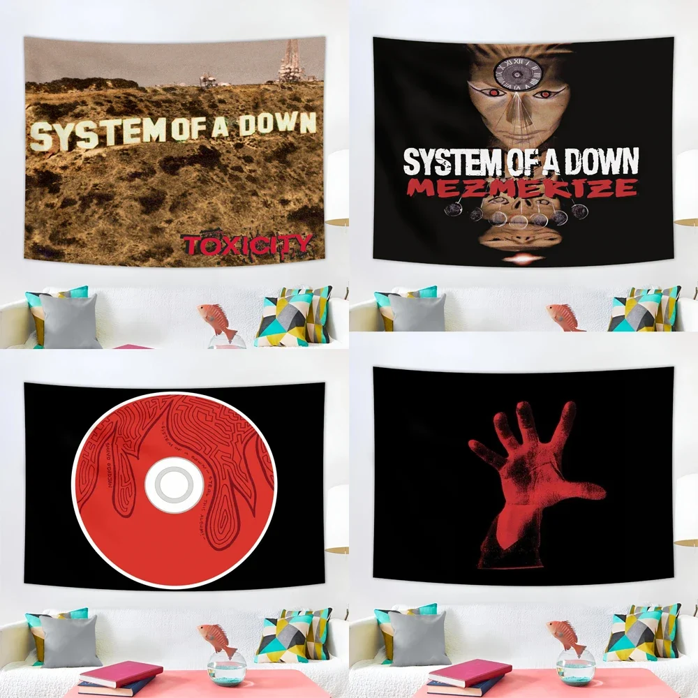 3x5 Ft  Rock System Band of A Down Tapestry Album  Tapestry  for Bedroom, Party Tapestry College Dorm Rooms Decor for boys