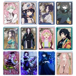 Anime Demon Slayer Kamado Nezuko Kochou Shinobu Kanroji Mitsuri Tomioka Giyuu Quicksand Card Christmas Birthday Gifts Kid Toys