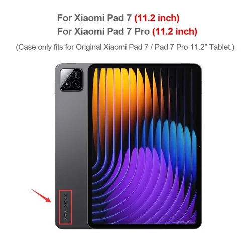Imagen 2 del producto Con teclado con panel táctil para Xiaomi Pad 7, Funda con soporte de 11,2 pulgadas para Xiaomi Pad 7 Pro, Funda para teclado