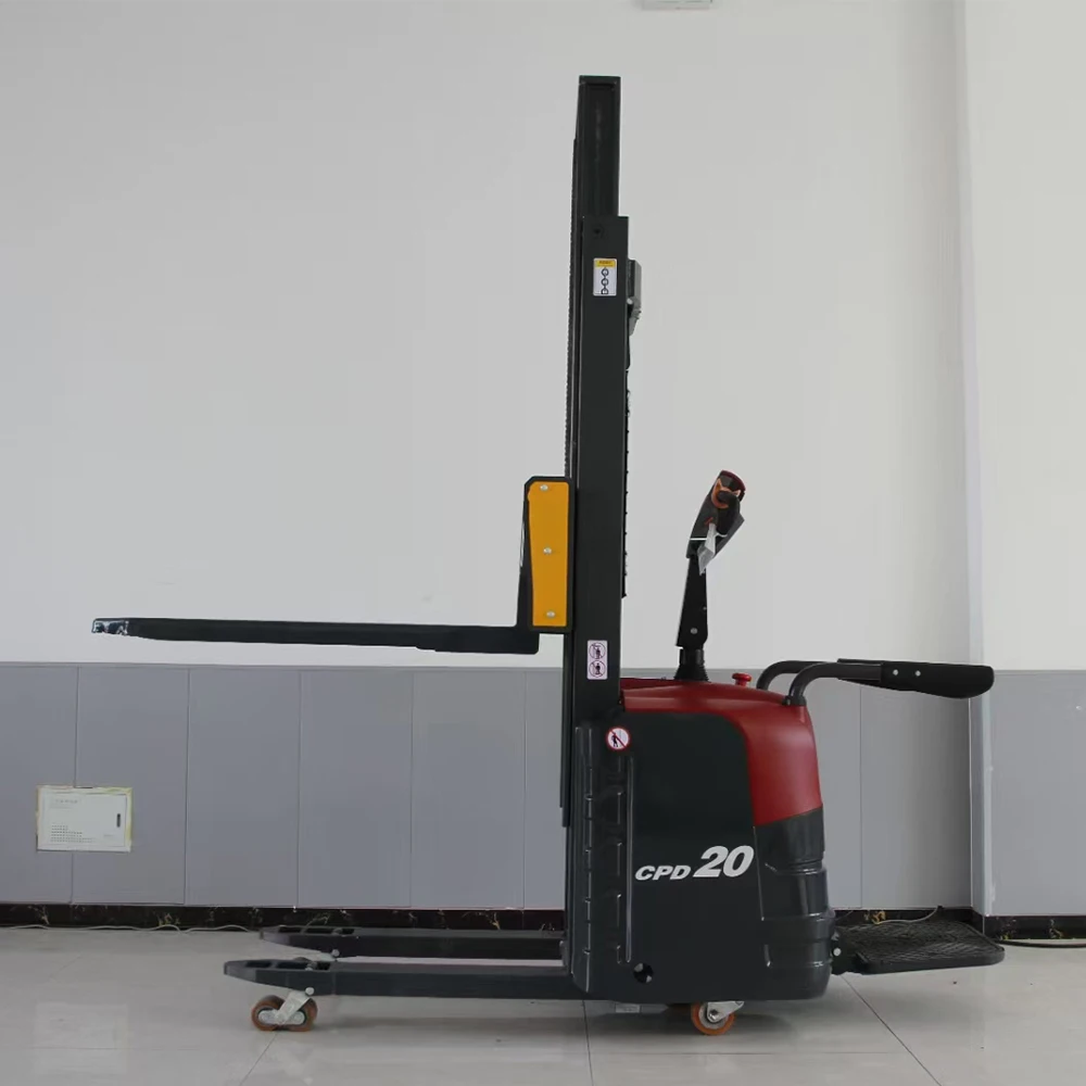 Multifunctional 1.5Ton 2Ton Hydraulic Lifting Walkie Full Electric Pallet Stacker for Warehouse Material Handling