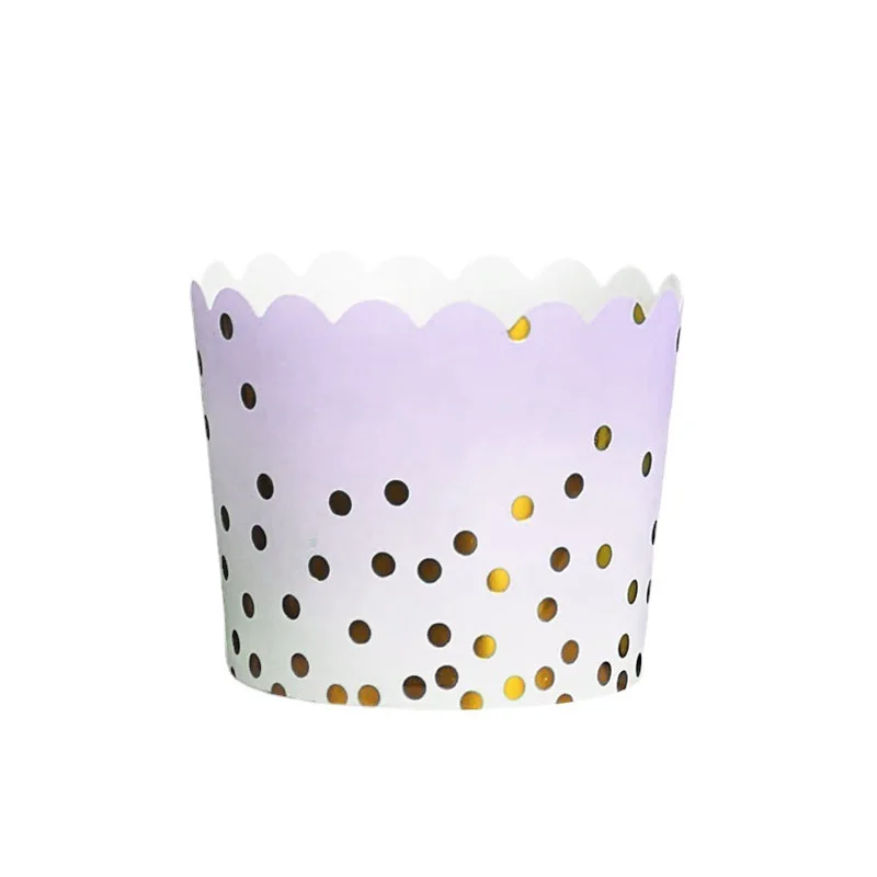 أكواب خَبز ورقية بنقاط ذهبية ، آمنة للفرن ، مافن ، كب كيك ، قالب خَبز ، بطانات أكواب ، مانعة للالتصاق ، رامكين لحفلات الزفاف ، حاملات أعياد الميلاد ، 50 *