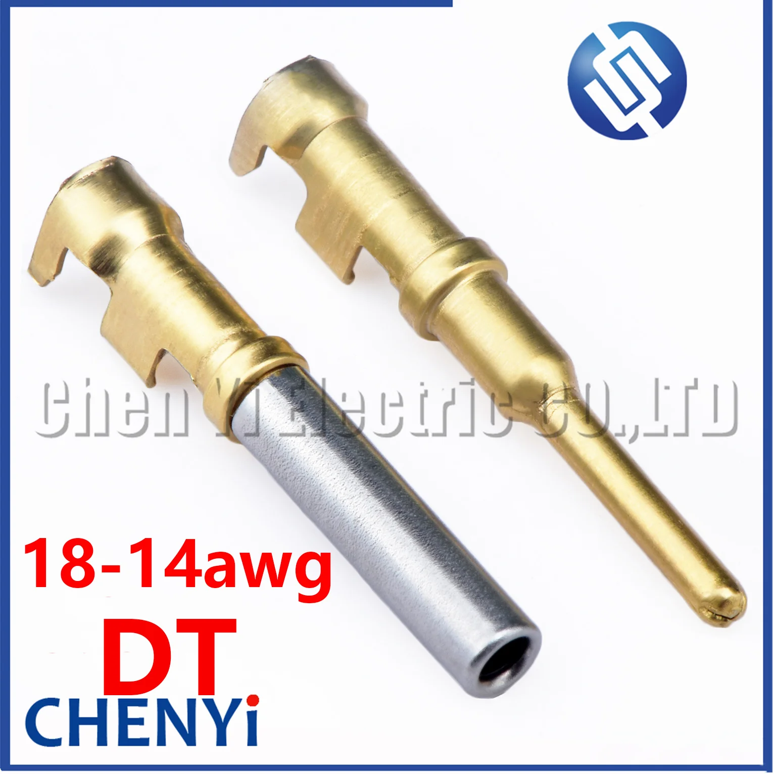 20 pcs Deutsch DT 1.5mm Series Pin Contact 1060-16-0144 1062-16-0988 brass Gold plating 18-14 AWG  Wire Size Crimp Terminal