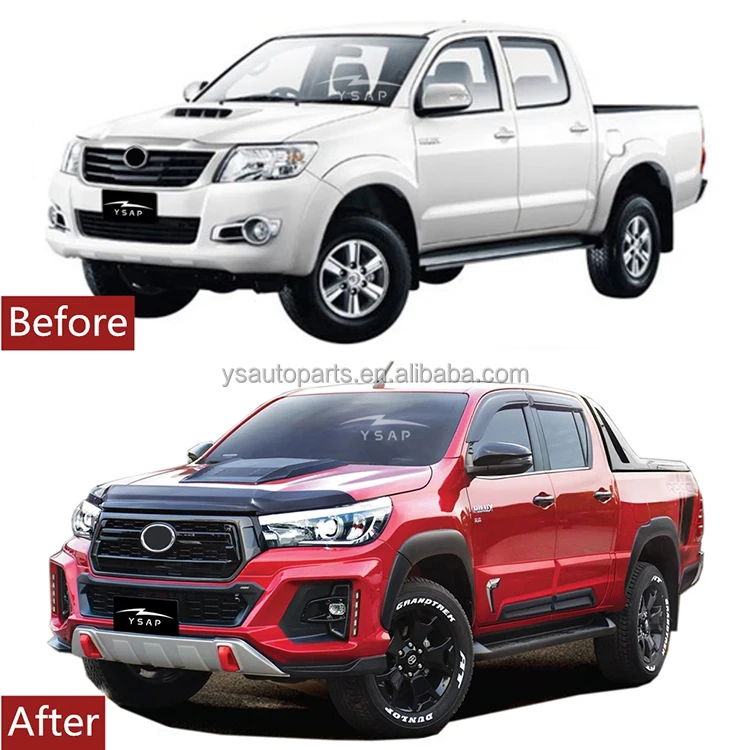 تصميم جديد 2004-2015 Hilux Vigo Facelift to 2020 Rocco trd Body Kit