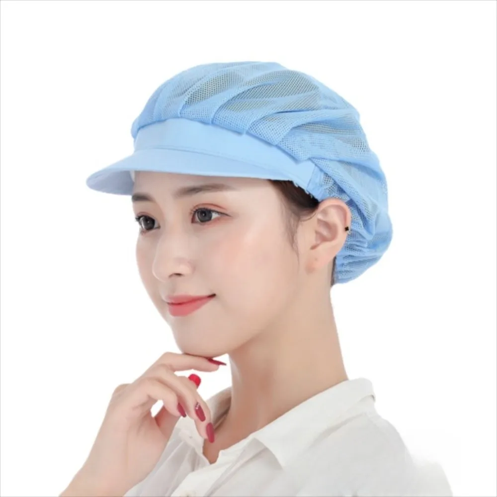 Hygienic Design Chef Hat Oil-Resistant Dustproof Feature Kitchen Work Hat Smoke-Proof Hairfall Prevention Dust-Proof Net Cap