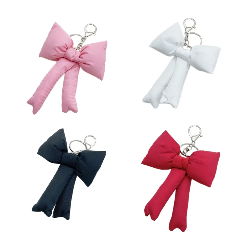 Practical Bowknot Keyring Pendant Lovely Keyring Bag Charm Accessory for Fashionable and Individual Women