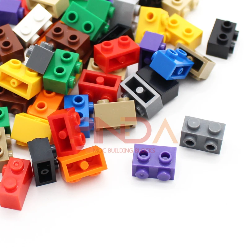 50pcs MOC 11211 1x2 with Studs on Side Building Blocks Bricks Creative Creative Toys Gifts developmental toys