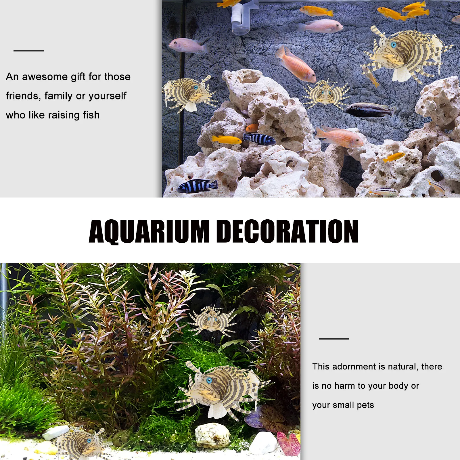 1 ชิ้น ของตกแต่งตู้ปลาซิลิโคนร - Fish Aquarium Home บทวิจารณ์และราคา