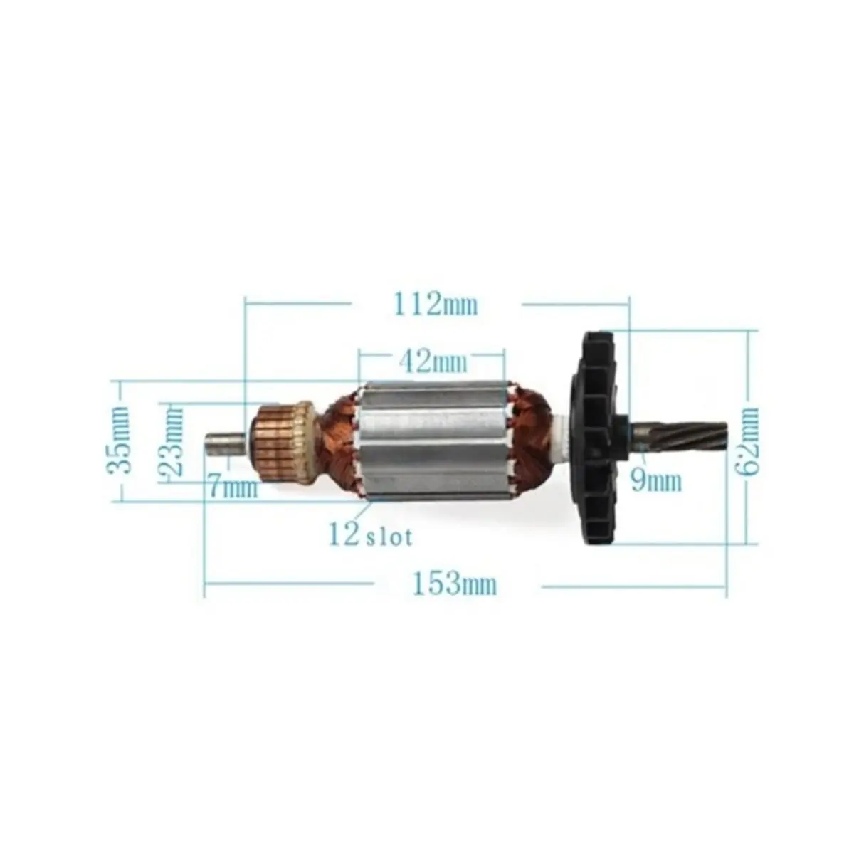 MALL Armature Rotor Anchor Replacement for GBH 2-26 2-26DRE GBH2-26 DFR Rotary Hammer Electric 7 Teeth