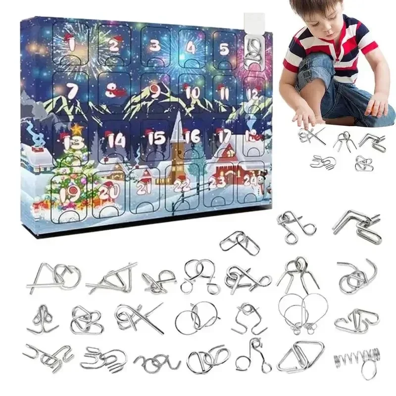 

Christmas Advent Calendar Kit Advent Calendar DIY Puzzle Toy For Kids Teens 24 Days Countdown Calendar Christmas Gift