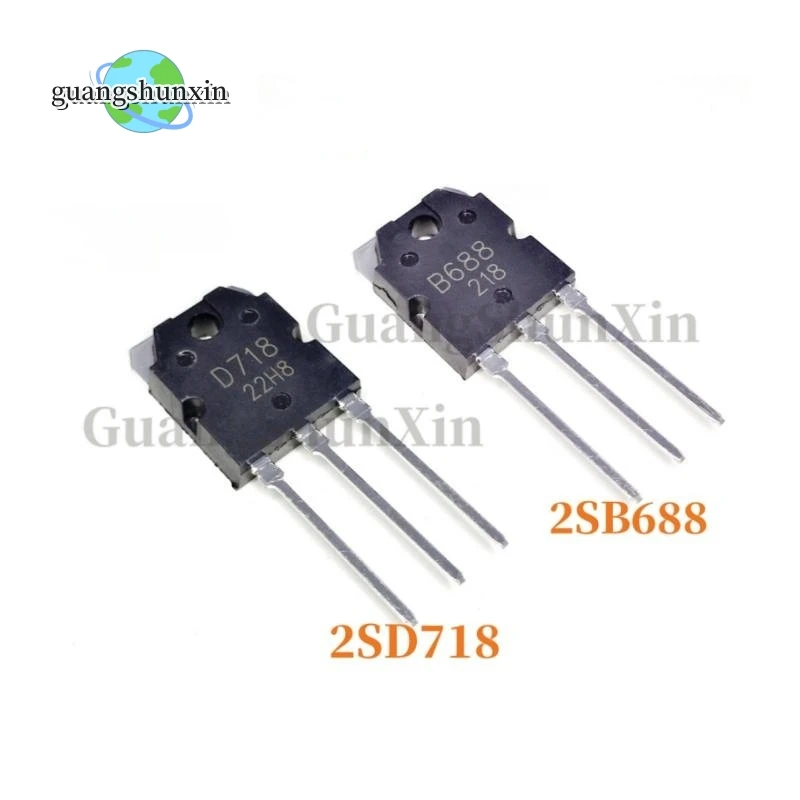 5PCS 2SD718 2SB688 TO-247 2SA1943 2SC5200 A1943 C5200 D718 D688 TO-264  amplificador de Audio par tubo triodo Transistor