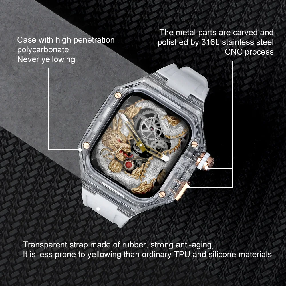 مجموعة تعديل فاخرة لساعة أبل الترا 2 49 مللي متر تجديد وزارة الدفاع IWatch 9 8 7 6 5 4 SE 45 مللي متر 44 مللي متر 41 مللي متر 40 مللي متر شريط مطاطي فاخر