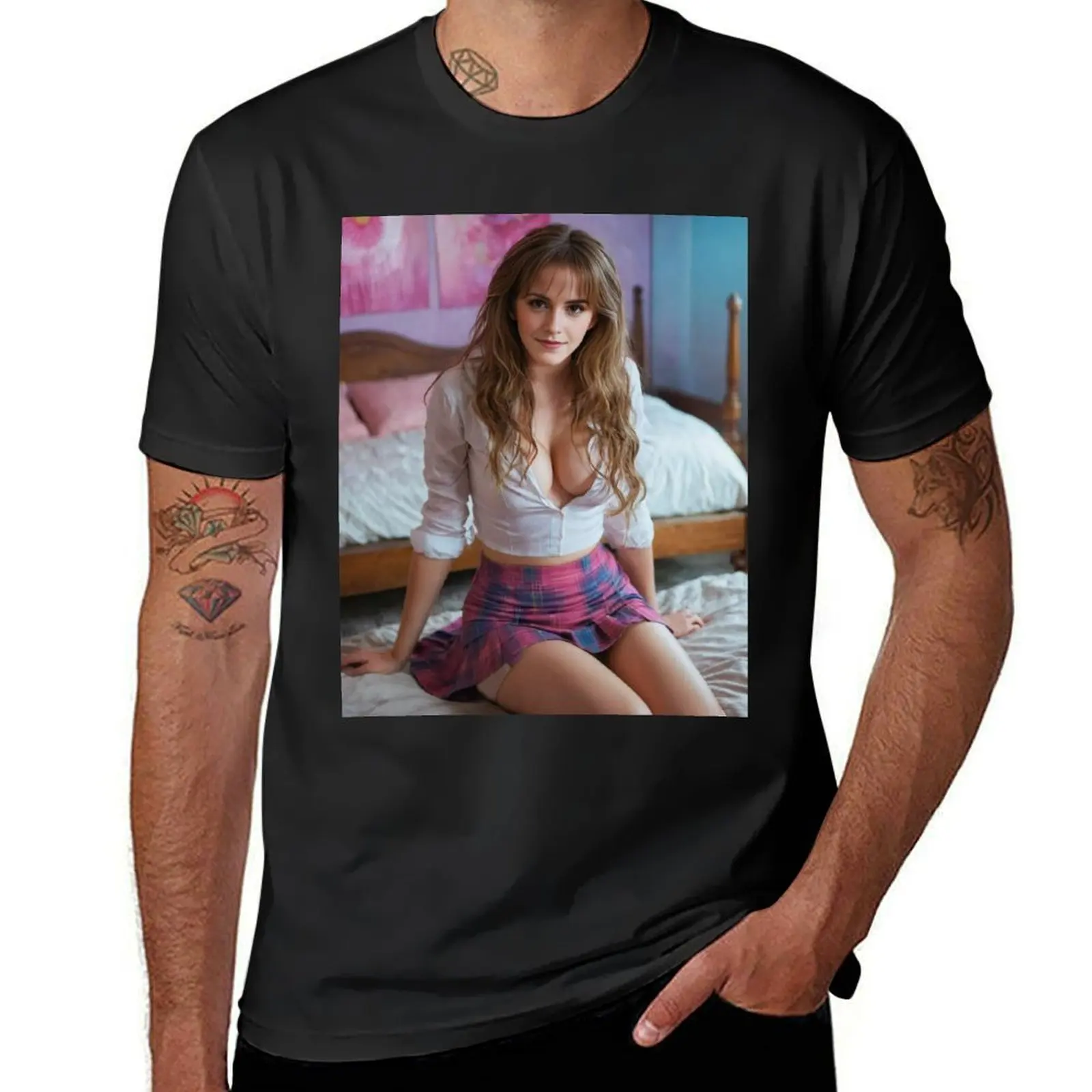 emma watson T-Shirt boys animal print funnys Men's t-shirt