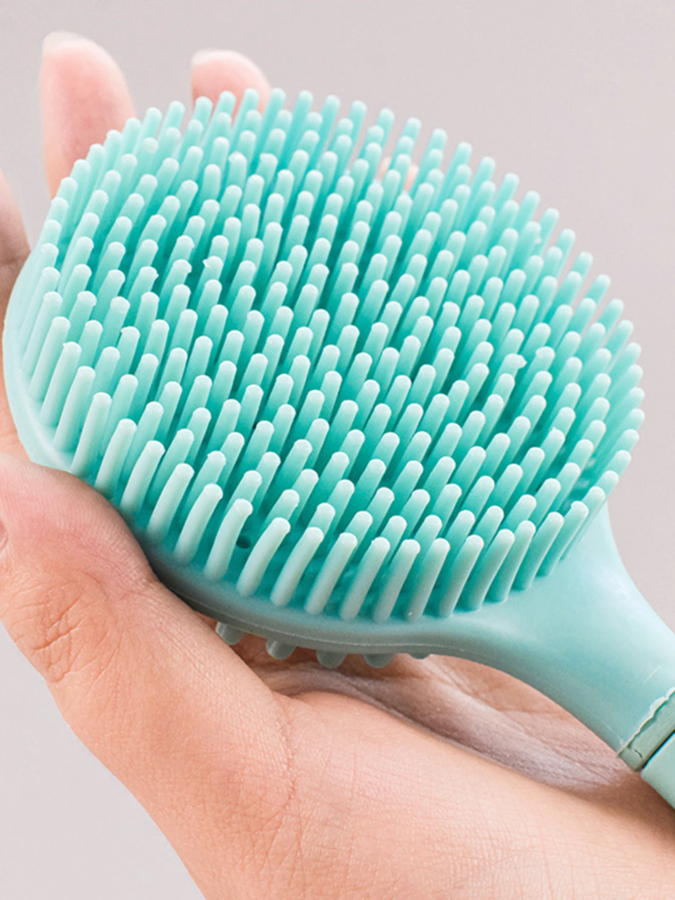 Soft Silicone Back Scrubber Shower Bath Body Brush with Long Handle, BPA-Free, Hypoallergenic, Eco-Friendly