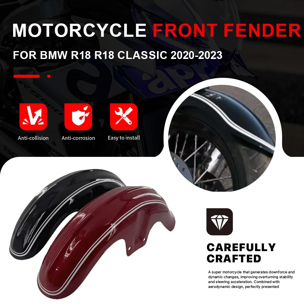 

For BMW R18 R 18 Classic 2020 2021 2022 2023 ABS Plastic Motorcycle Front Tire Wheel Hugger Fender Mudguard Mud Splash Guard