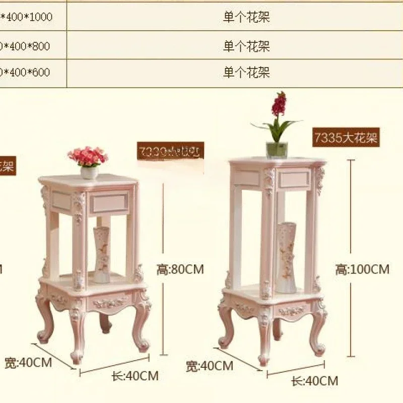 European style flower rack imitated solid wood balcony, fleshy chlorophytum comosum shelf, green pineapple shelf