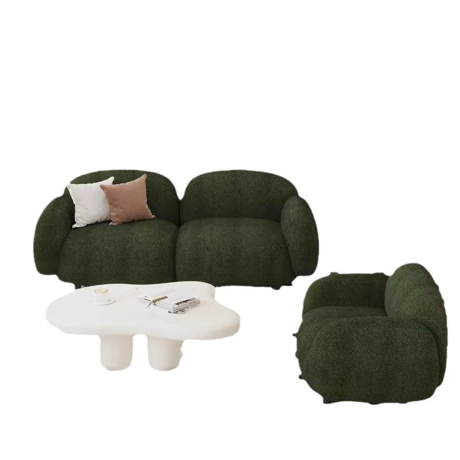 

Small apartment lazy sofa double black card seat cream wind apartment nail salon women's clothing store rest stool