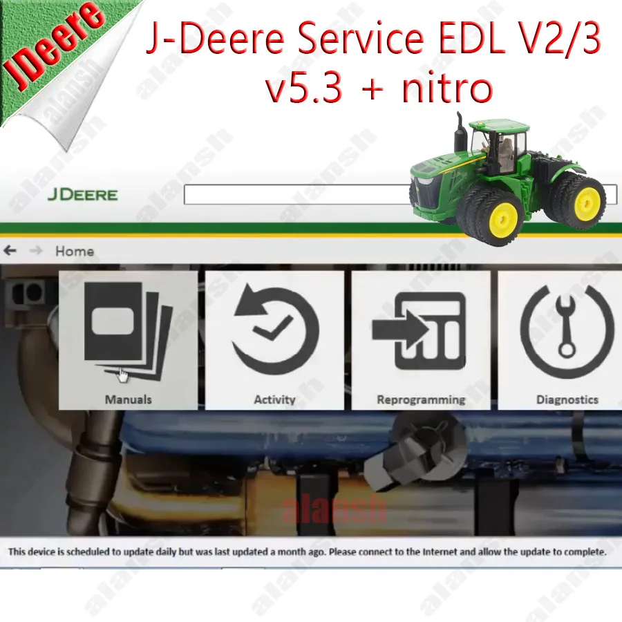2025 Hot Sell J Deere SA V2 Electronic Data Link EDL AG CF V5.3 with Nitro