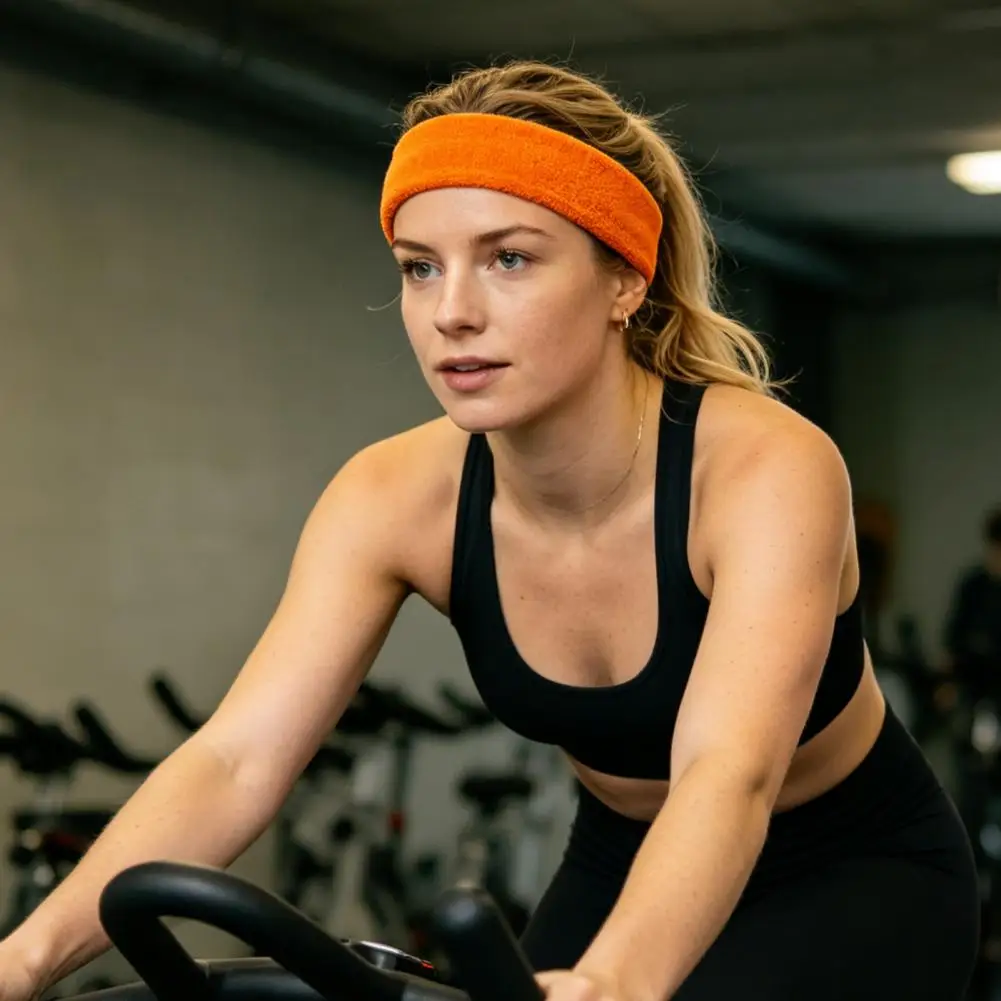 Basketball Headband Sports Headband Sweat Absorbing Hairband Elastic Anti-slip Athletic Head Wrap Breathable Wicking Yoga
