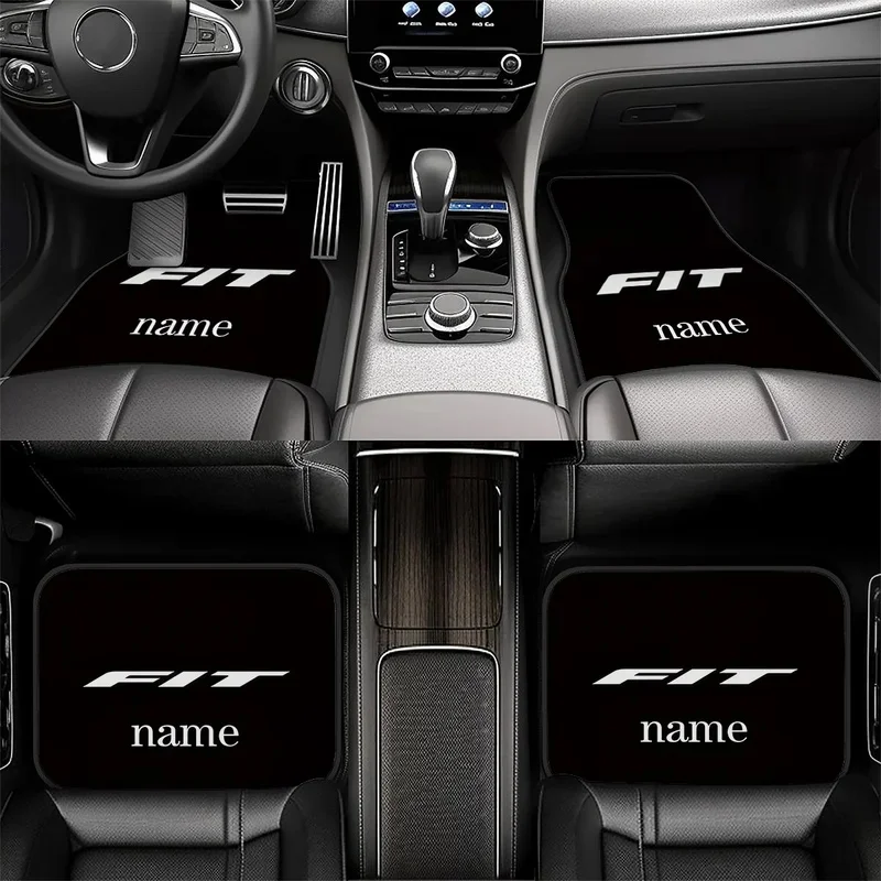 4pcs, Car Floor Mats Have An Exquisite Appearance With Stylish And Creative Striped Iconic Car Floor Mat Themes, Perfectly Desig