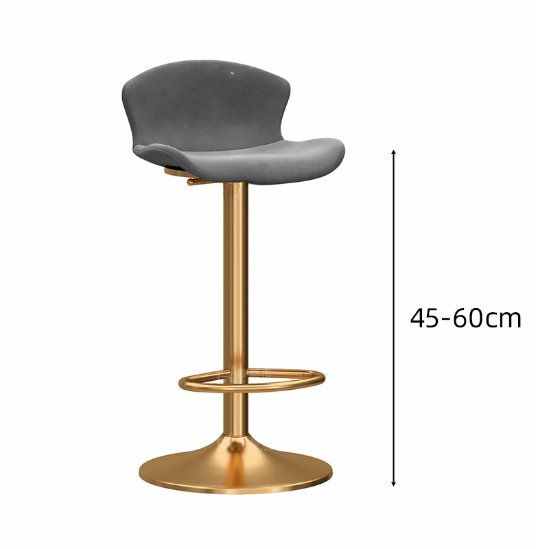 Silla de Bar de jardín, mueble moderno de diseño nórdico, de lujo, para cafetería, de Metal, comercial, para el hogar