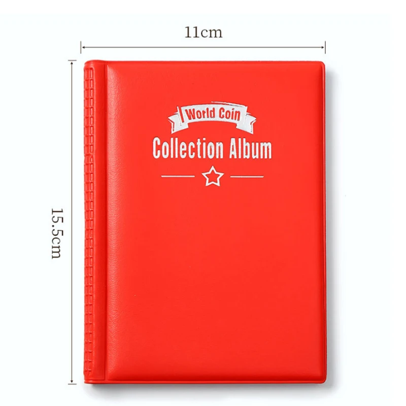 1pc 120 Gram Coins Artificial PU Leather For Collector Gifts Multi-kinetic Coin Collection PVC Film Collection Book