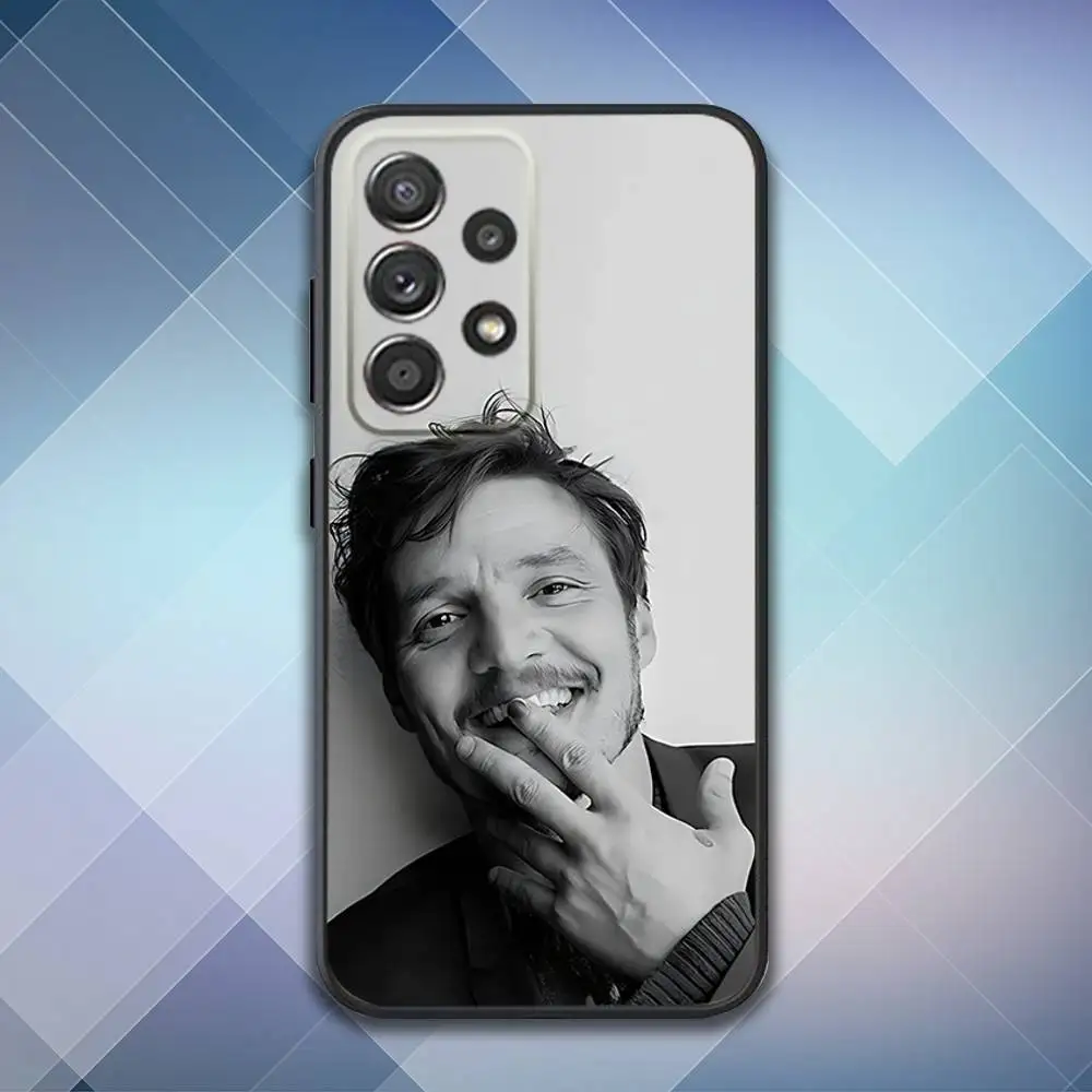 حافظة هاتف ممثل P-Pedro P-Pascal لهاتف سامسونج S 25,24,23,22,30,21,10,9,Ultra,Plus,Lite,FE,4,5G حافظة سوداء ناعمة