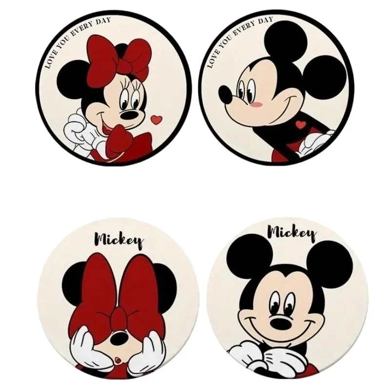 ميكي ميني ماوس الوقايات سيارة زينة حامل الكأس عدم الانزلاق المفارش الكرتون أنيمي المضادة للانزلاق إدراج الوقايات منصات الداخلية #2