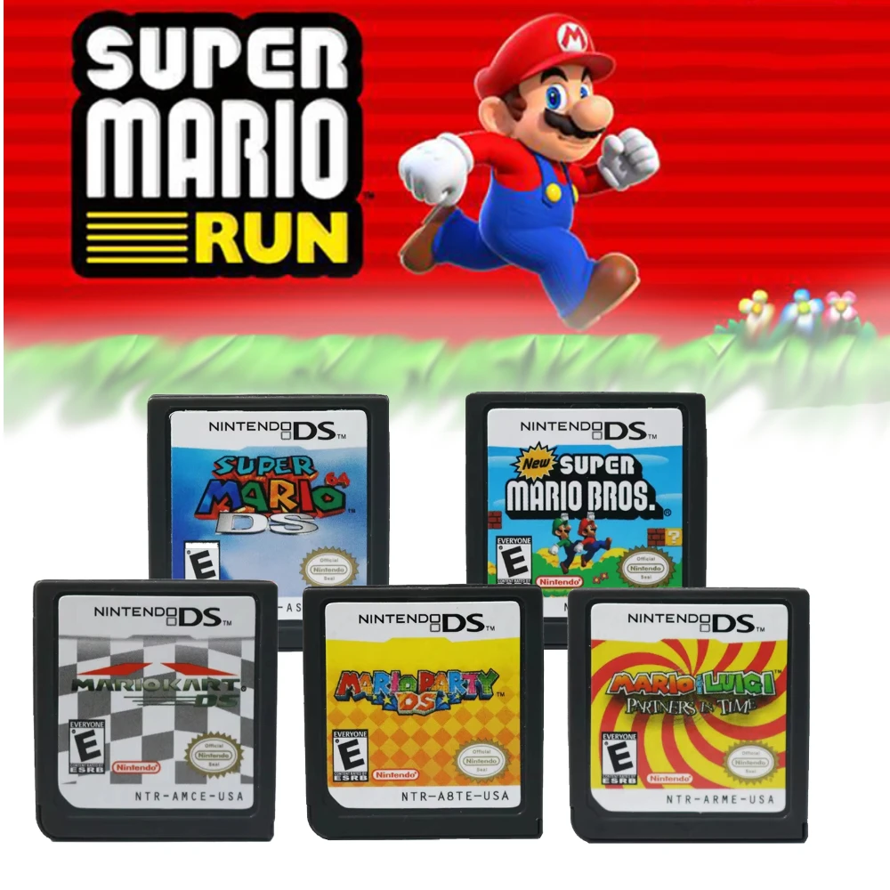 Tarjeta de cartucho de consola Super Mario Series DS, tarjeta de juego DS, Super Mario Bros Mario Kart DS para sistemas de juegos portátiles 3DS NDS