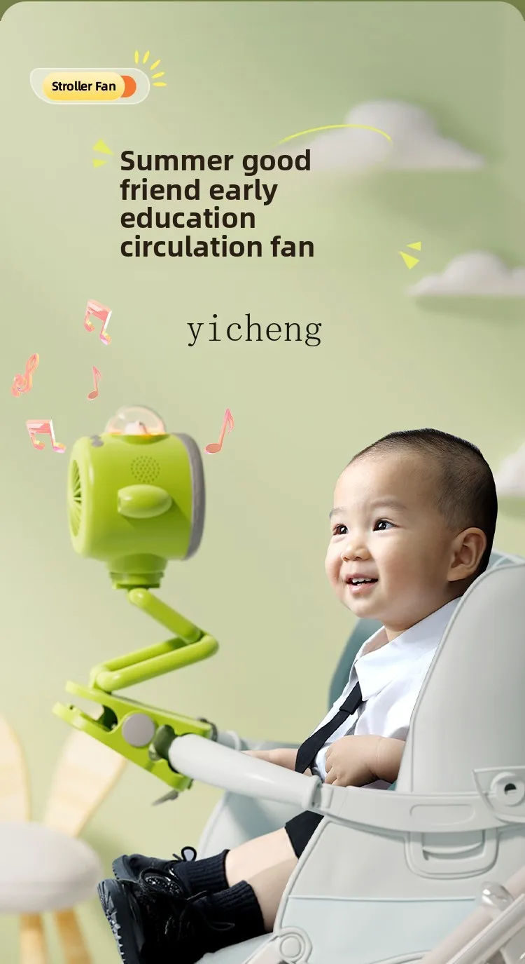 ZK small fan charging outdoor clip type USB cable charging desktop type, handheld type, clip type