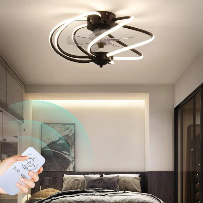 Ceiling Fan Lamp Bedroom Ceiling Fan Lights Living Room Home 220V Invisible Integrated Dining Room with Electric Fan Lamp