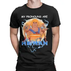 My Pronouns Are Heman Merch Shirt Men Women Eternia He-Man Funny Pure Cotton Printed Clothes