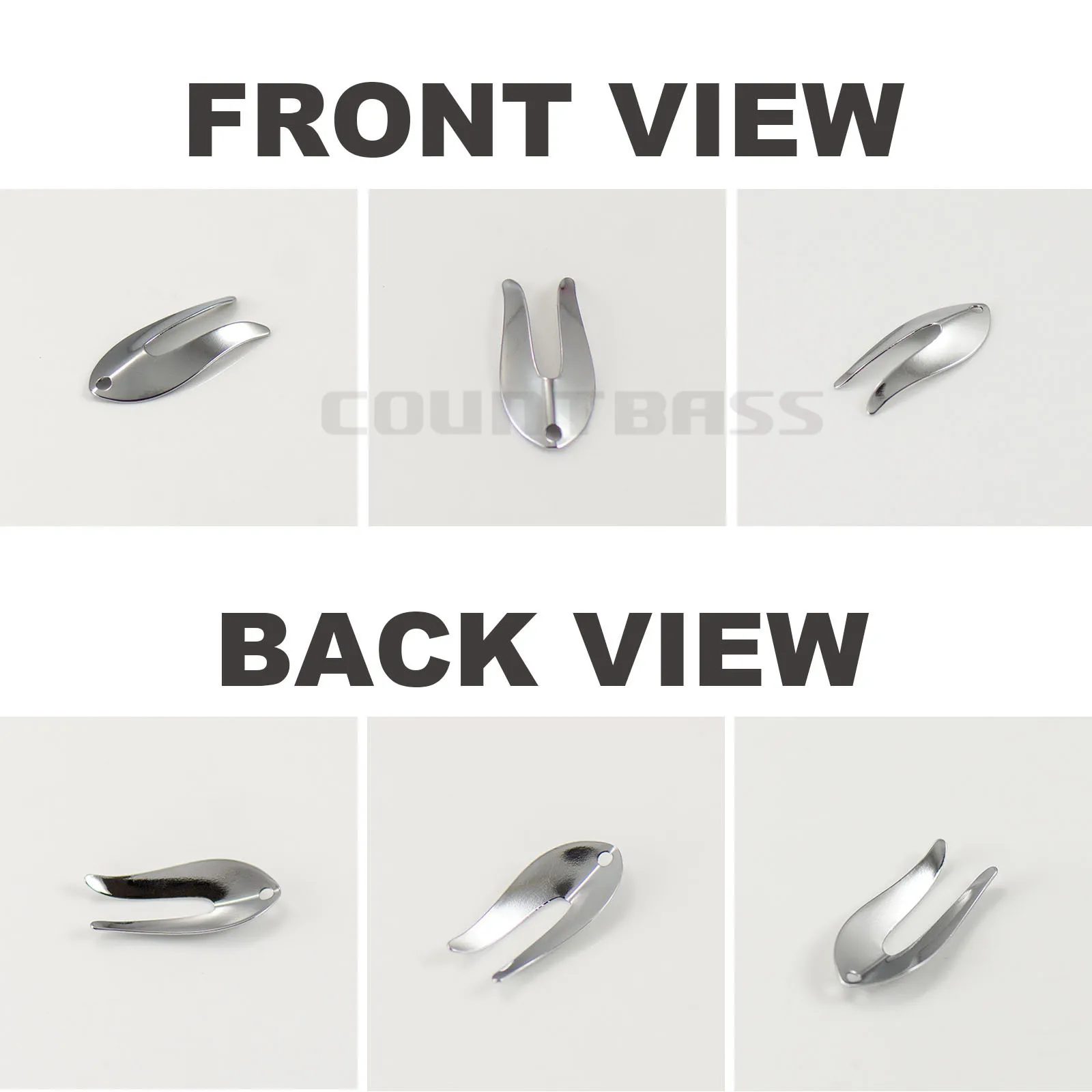 Countbass 50pcs Steel Dakota Blades For Kokanee Walleye Rigs Worm Harnesses