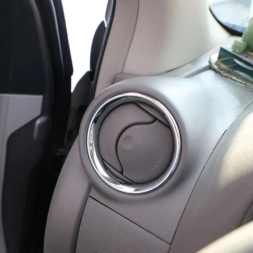 Car Air Outlet Cover for Nissan Sunny Versa Almera Latio 2012 - 2015 2016 2017 ABS Chrome A/C Air Vent Ring Cover Trim Sticker
