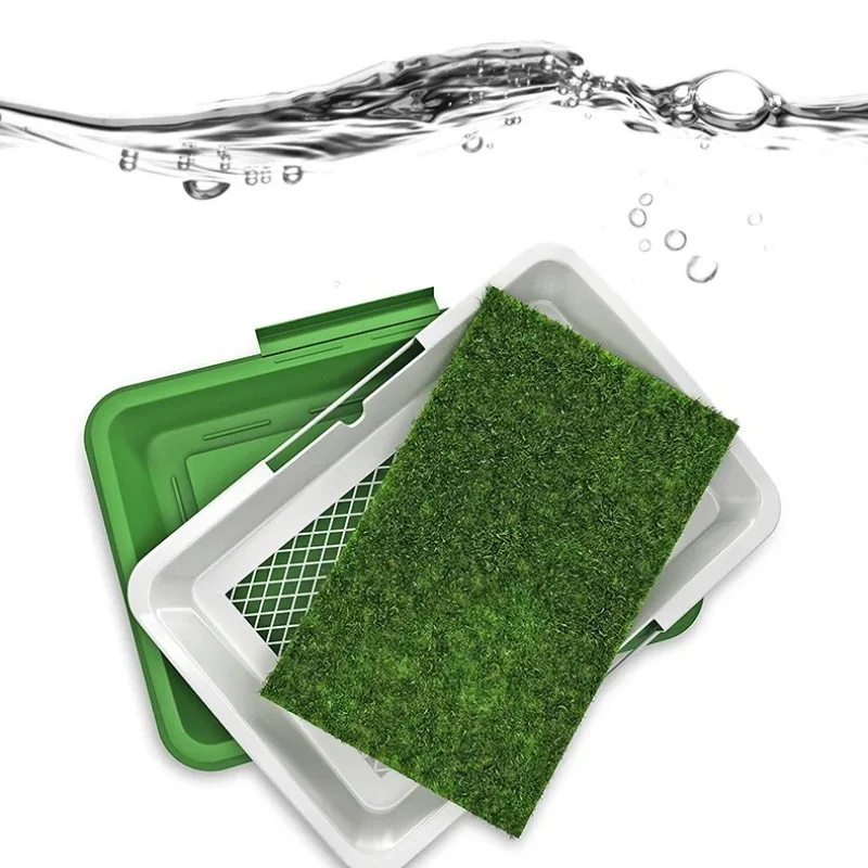 Inodoro de gran tamaño para perros, caja de arena para perros, inodoro para mascotas, urinario desmontable, reutilizable, respetuoso con el medio ambiente, estera de césped para entrenamiento de perros