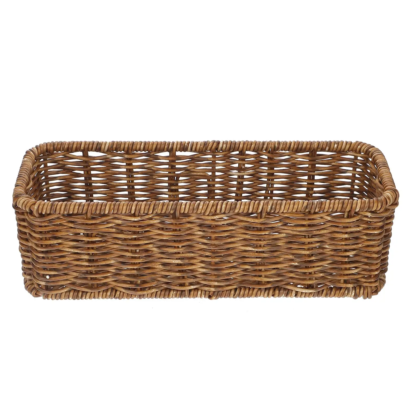 Basket Wicker Holder Tray Woven Guest Towel Toilet Bathroom Rattan Napkin Rectangular Organizermakeup Decorative Basketsstorage